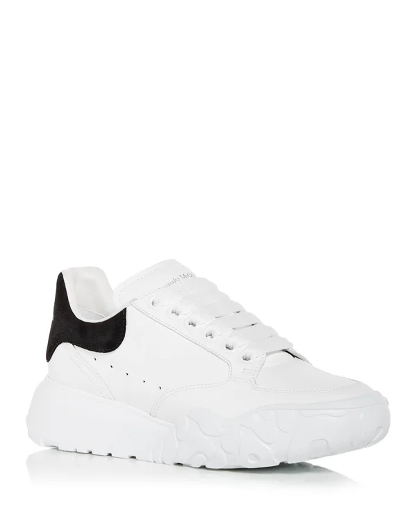 Alexander McQueen Oversized Sneakers, White/Black, Women's, 36.5EU, Sneakers & Trainers Chunky & Oversized Dad Sneakers
