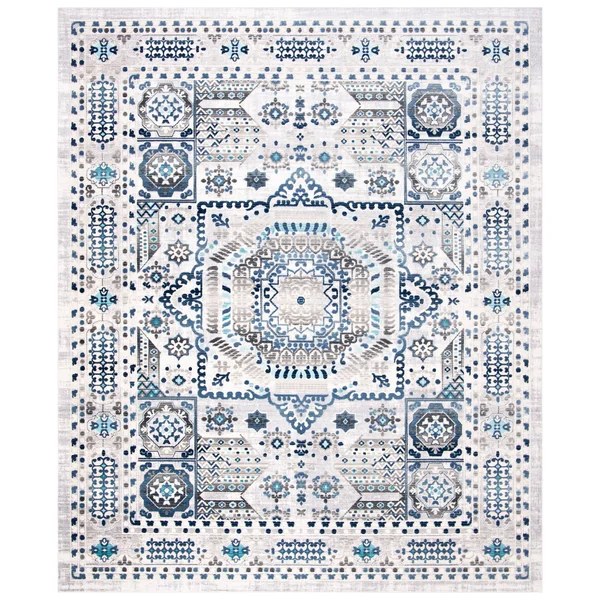 Safavieh Aria Vintage - Grey/Cream Rug - 6&7x22 x 6&7x22 Square - Gray