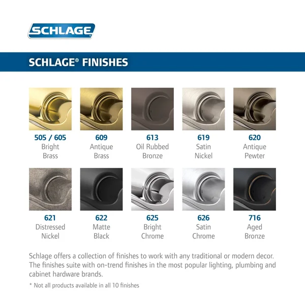 Schlage Andover Aged Bronze Keyed Entry Door Knob