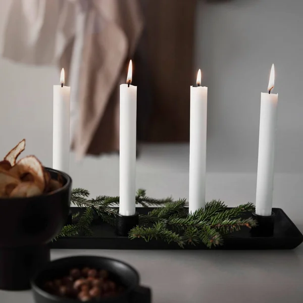 Ernst Candlestick 37 cm - Candleholders Stoneware Black - 243701