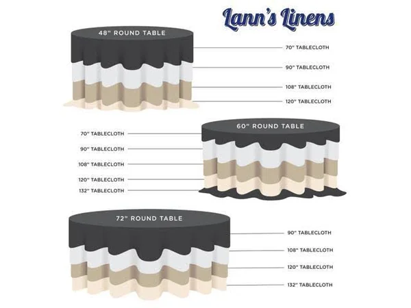 Lann&s Linens - 10 Premium 108 inch Round Tablecloths for Wedding - Banquet, Restaurant - Polyester Fabric Table Cloths - Hunte