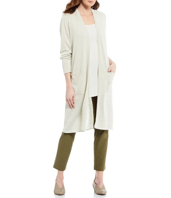 Eileen-Fisher Washable Stretch Crepe Slim Ankle Pants Olive, SM