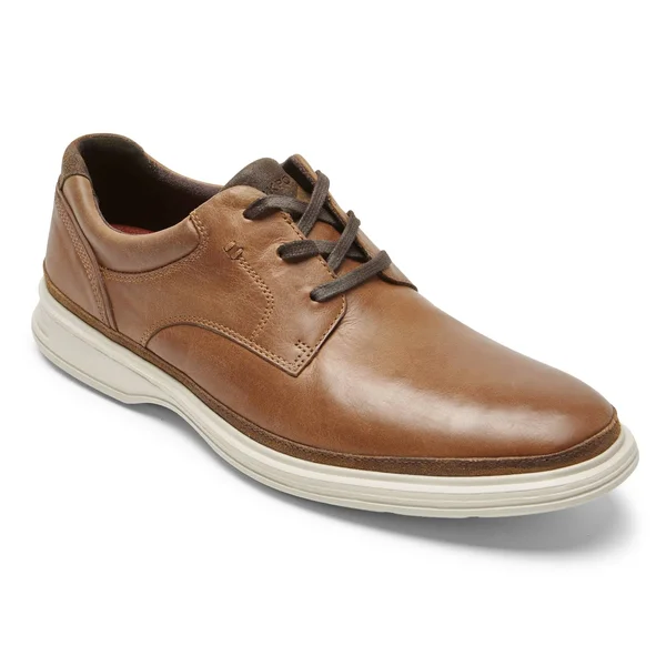 Rockport Mens Dressports 2 Go Plain Toe Shoes - Size 7 W - Brown