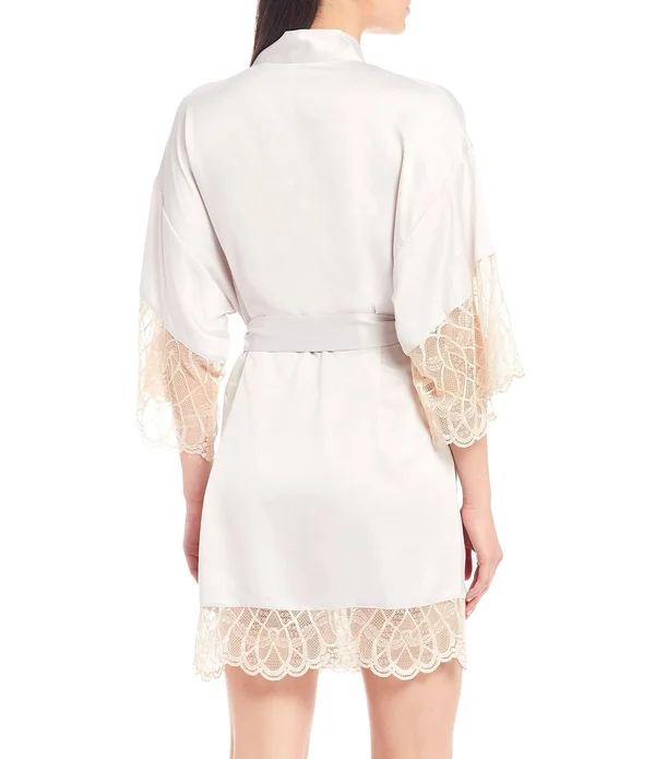 Flora Nikrooz Gabby Kimono Robe - Medium, Black