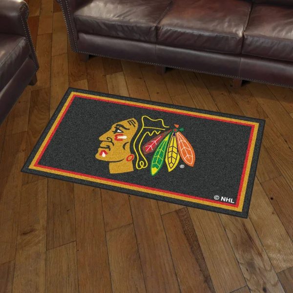 NHL - Chicago Blackhawks 3x5 Rug 36x22x 60x22