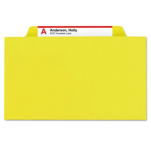 Smead - Classification folder - expanding - 2 parts - Letter - tabbed - yellow (pack of 10)