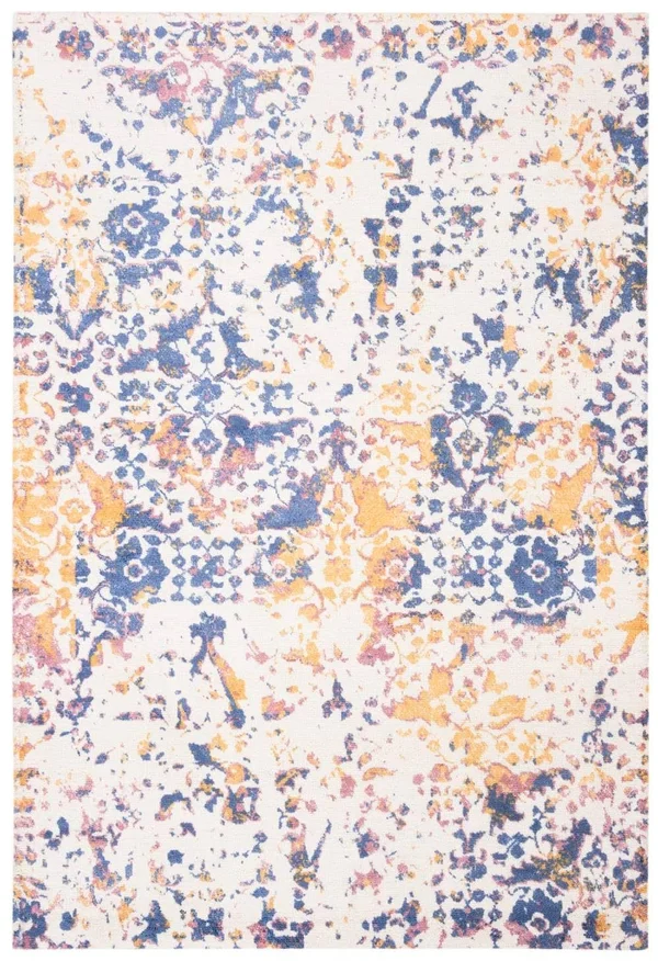 Safavieh Expression Ivory/Navy 6 ft. x 9 ft. Abstract Area Rug