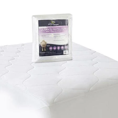 Serta Perfect Sleeper Microban Ultimate Protection 300TC Mattress Pad, White