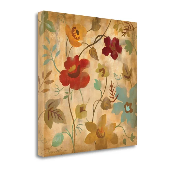 Tangletown Fine Art Antique Embroidery II Square Wall Art by Silvia Vassileva