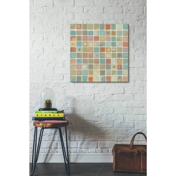 'Sea Glass Mosaic' by Silvia Vassileva, Canvas Wall Art 37 x 37