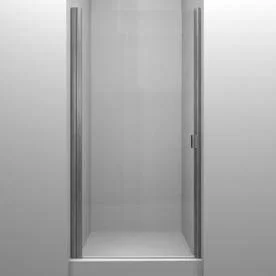 Arizona Shower Door R3669BNCL RD Swinging 36x22 x 69x22 Hinged Semi-Frameless Shower Door Finish: Brushed Nickel, Glass Type: Cl