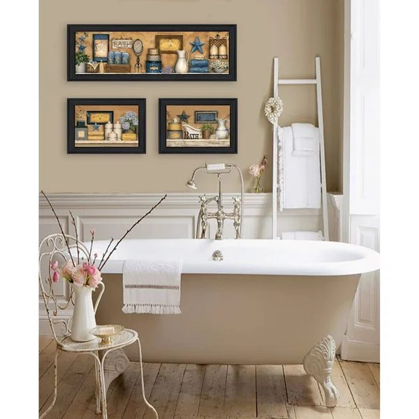 Starlight Bath 3-Piece Collection by Carrie Knoff Framed Wall Art