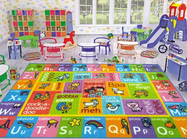KC Cubs Playtime Collection ABC Alphabet with Old McDonald&s Animals Educational Learning Polypropylene Kids and Children Area R