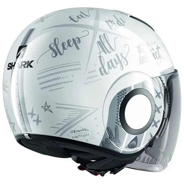 Shark - Helmet Nano Tribute RM White, Silver, Silver - Size S