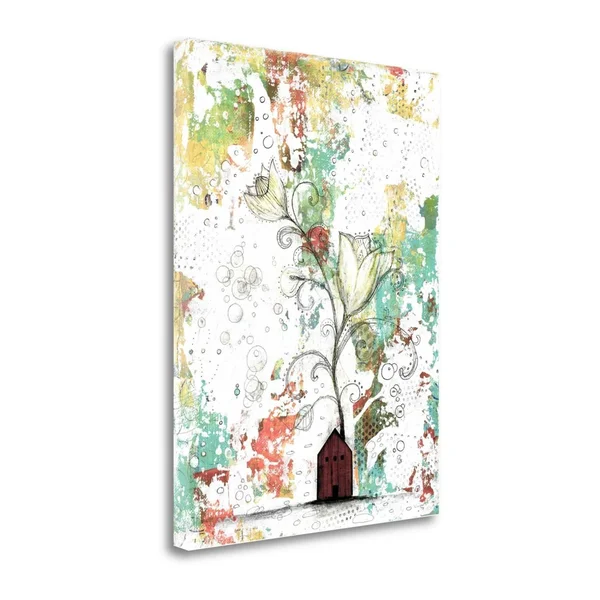 Tangletown Fine Art I Had The Best Idea Today by Sarah Ogren Giclee Print on Gallery Wrap Canvas - 21x22 x 29x22 - Multi