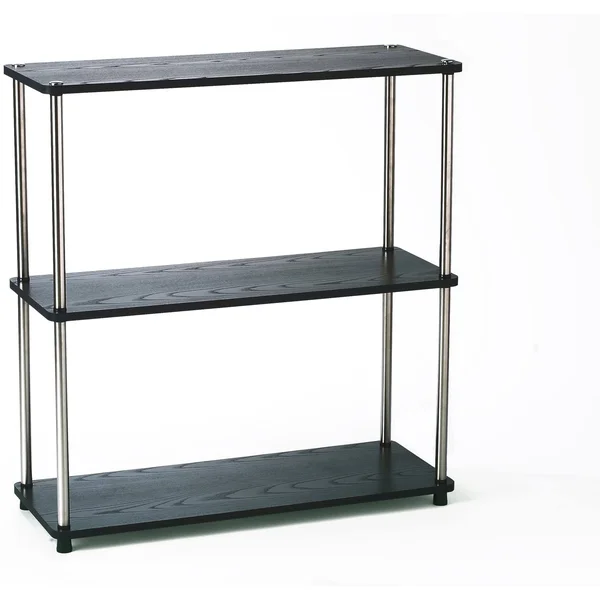 Convenience Concepts Designs2Go 3 Tier Bookshelf, Black