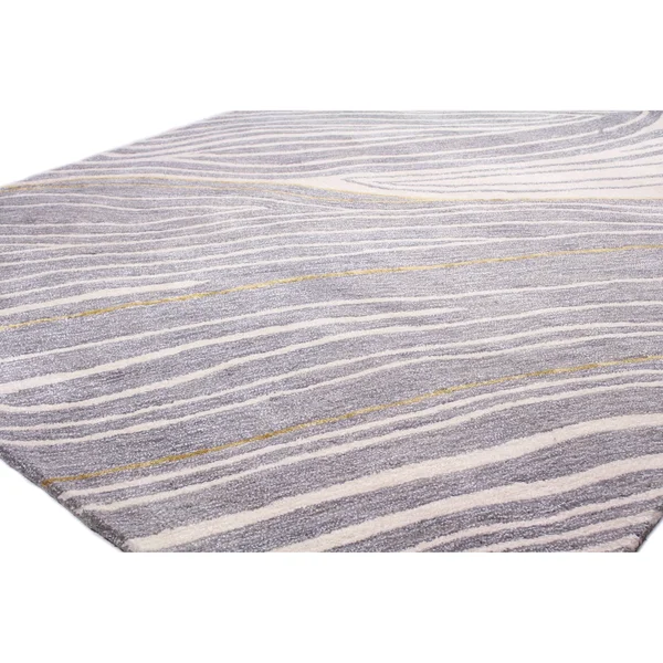 Bashian Greenwich Markus 3&9x22 x 5&9x22 Area Rug in Gray