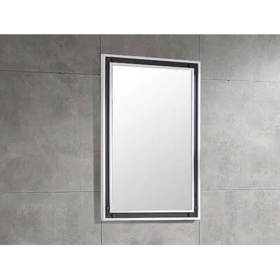 Anavilhanas Modern Bathroom Mirror Ebern Designs Finish: Stone Gray - Size: 31x22 H x 48x22 W