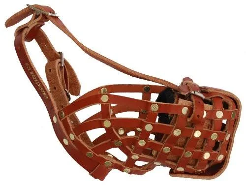 Leather Basket Muzzle - Medium