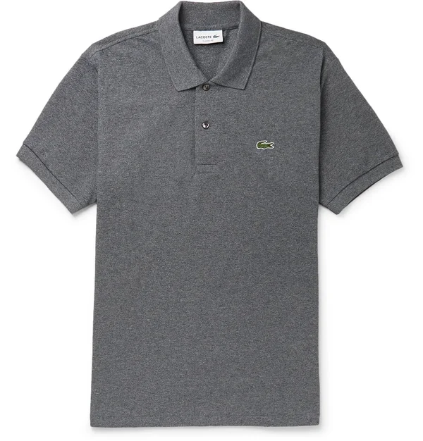 Lacoste Short Sleeved Polo T Shirt Grey