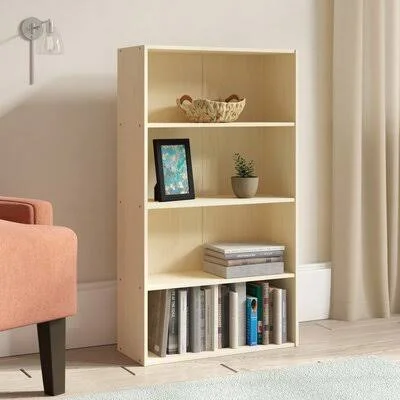 Higgin 41.7x22 H x 23.6x22 W Standard Bookcase Wade Logan Color: Steam Beech
