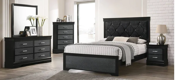 Crown Mark Amalia Black 5 Drawers Chest