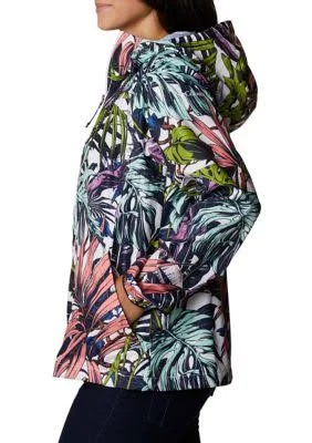 Columbia Women's Side Hill Printed Windbreaker, XL, Multi