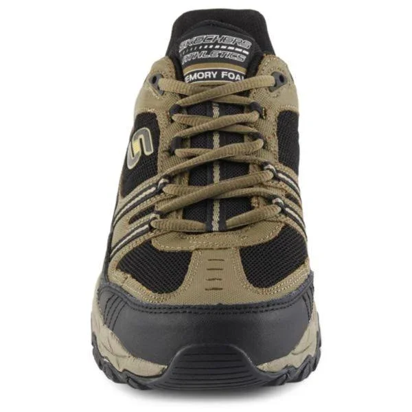 Skechers Men's After Burn Memory Fit Strike Off Sneaker - Pebble/Black