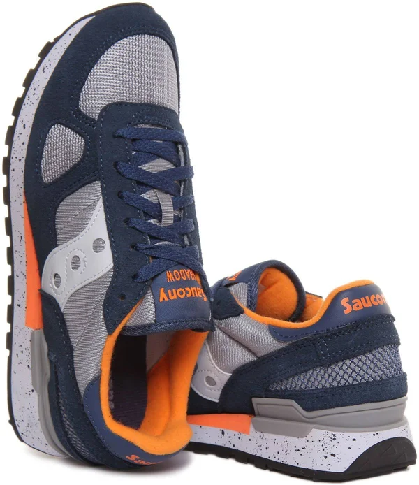 Saucony Shadow Original Navy Blue Grey Orange Sneaker