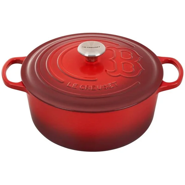 Le Creuset 7.25 qt. Cerise MLB Boston Red Sox Round Dutch Oven