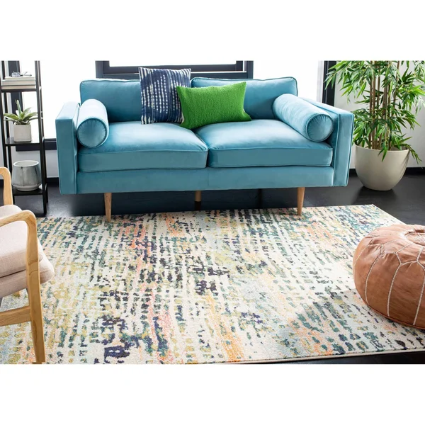 Safavieh Madison 454 Area Rug - Beige, Navy, 4& x 6& Rectangle
