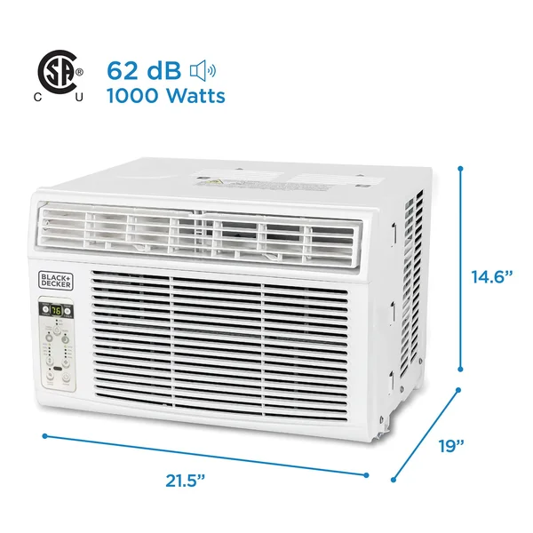 Black & Decker 14 - 500 BTU Window Air Conditioner with Remote, White