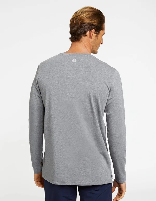 Sun Protective Long Sleeve T-Shirt for Men - UPF 50+ Sun Protection Dark Grey Marle