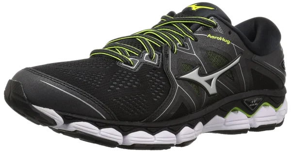 Mizuno Wave Sky 2 Men's Running Shoes - Black/Yellow, Size: 7.5