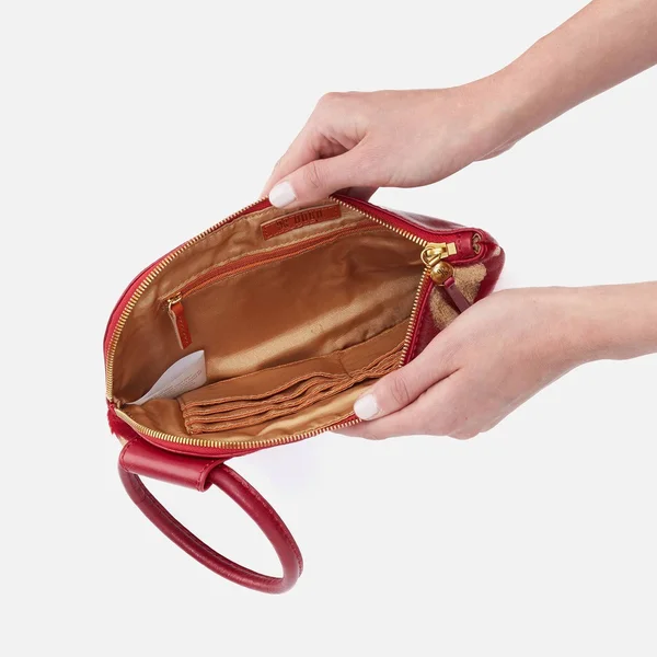 Hobo: Sable Wristlet in Gold Leaf Cow Hide