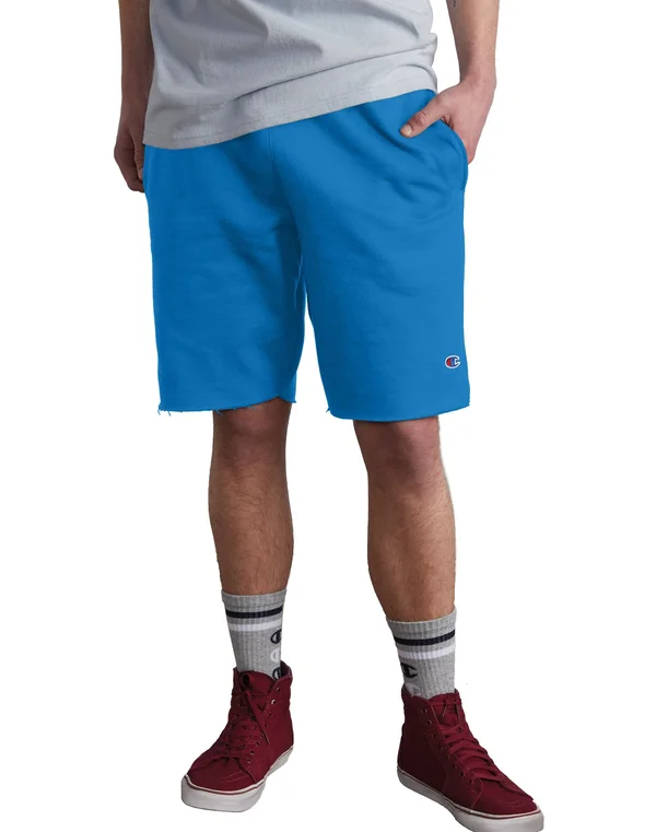 Champion Life REVERSE Weave Cut-Off Shorts - Blue - Casual Shorts