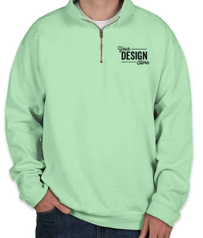 Comfort Colors Quarter Zip Sweatshirt - Island Reef - Size L - Sample