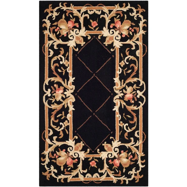 Safavieh Chelsea Black 8 ft. x 8 ft. Round Area Rug