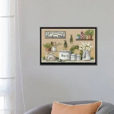 &Garden Farmhouse Kitchen& by Pam Britton - Graphic Art Print East Urban Home Size: 18x22 H x 26x22 W x 1.5x22 D - Format: Dark R