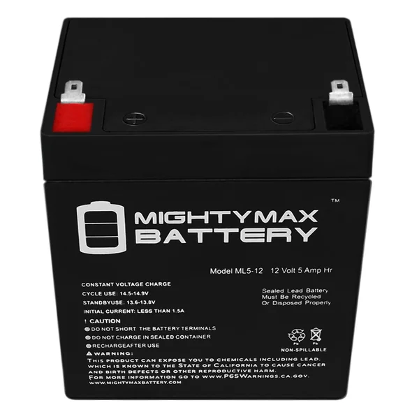 Mighty Max Battery - ML5-12 - 12V 5Ah Battery for Razor E100 E125 E150 E175 Electric Scooter - 4 Pack - ML5-12MP418448
