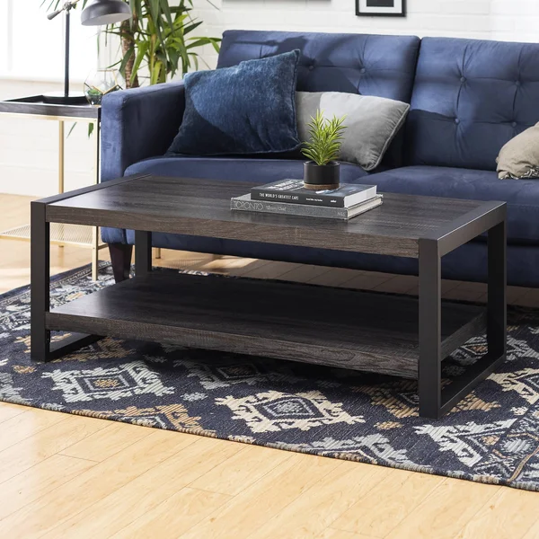 Walker Edison 48x22 Coffee Table - Charcoal
