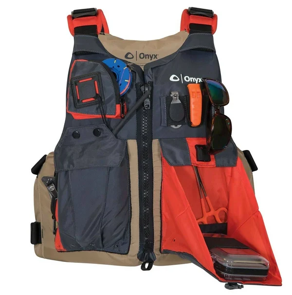 Onyx Kayak Fishing Vest Adult Oversize 121700-706-005-17 Tan