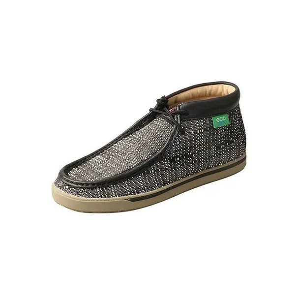 Twisted x Casual Shoes Womens Driving Moc Eco TWX Lace Black (8.5 M), Women's, Black White