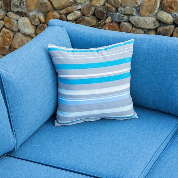 Cosiest 2-Piece Outdoor Furniture Loveseat Wicker Sectional Sofa Set with Pillows - Warm Grey