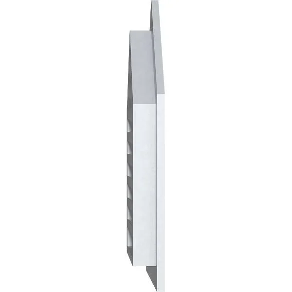 12 inchw x 16 inchh Peaked Top Gable Vent (17 inchw x 20 5/8 inchh Frame Size) 4/12 Pitch: Functional - PVC Gable Vent w/ 1 inch