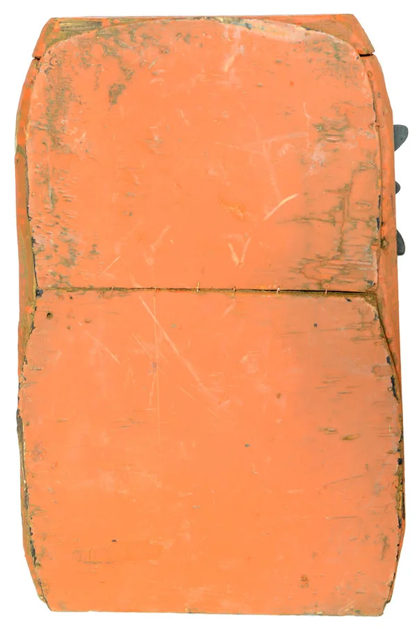 31 Orange Wooden Pumpkin with Mask