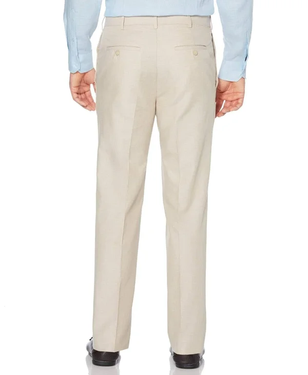 Cubavera Men's Linen-Cotton Herringbone-Textured Pant