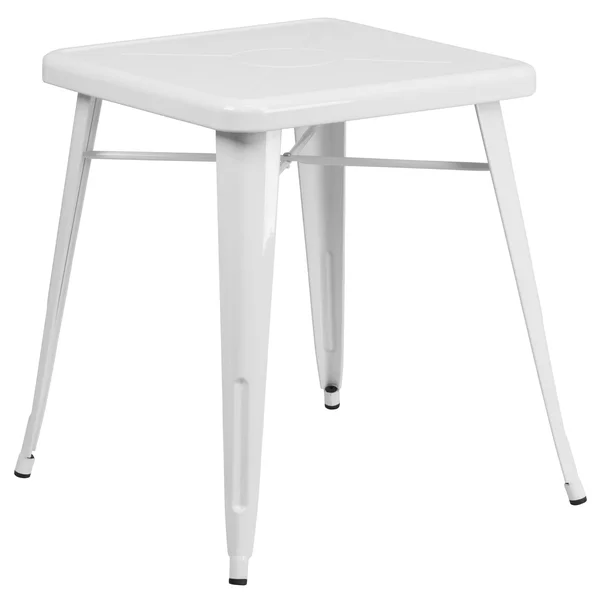 Flash Furniture 23.75&& Square Orange Metal Indoor-Outdoor Table