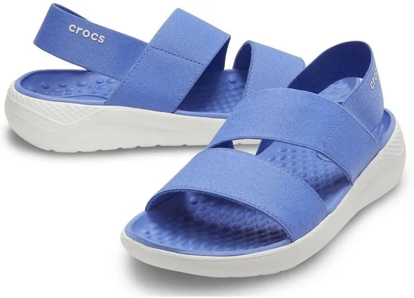 Crocs Women's LiteRide Stretch Sandal, Blue, W4