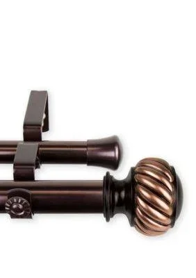 Rod Desyne Baldir 1x22 Double Curtain Rod - Bronze